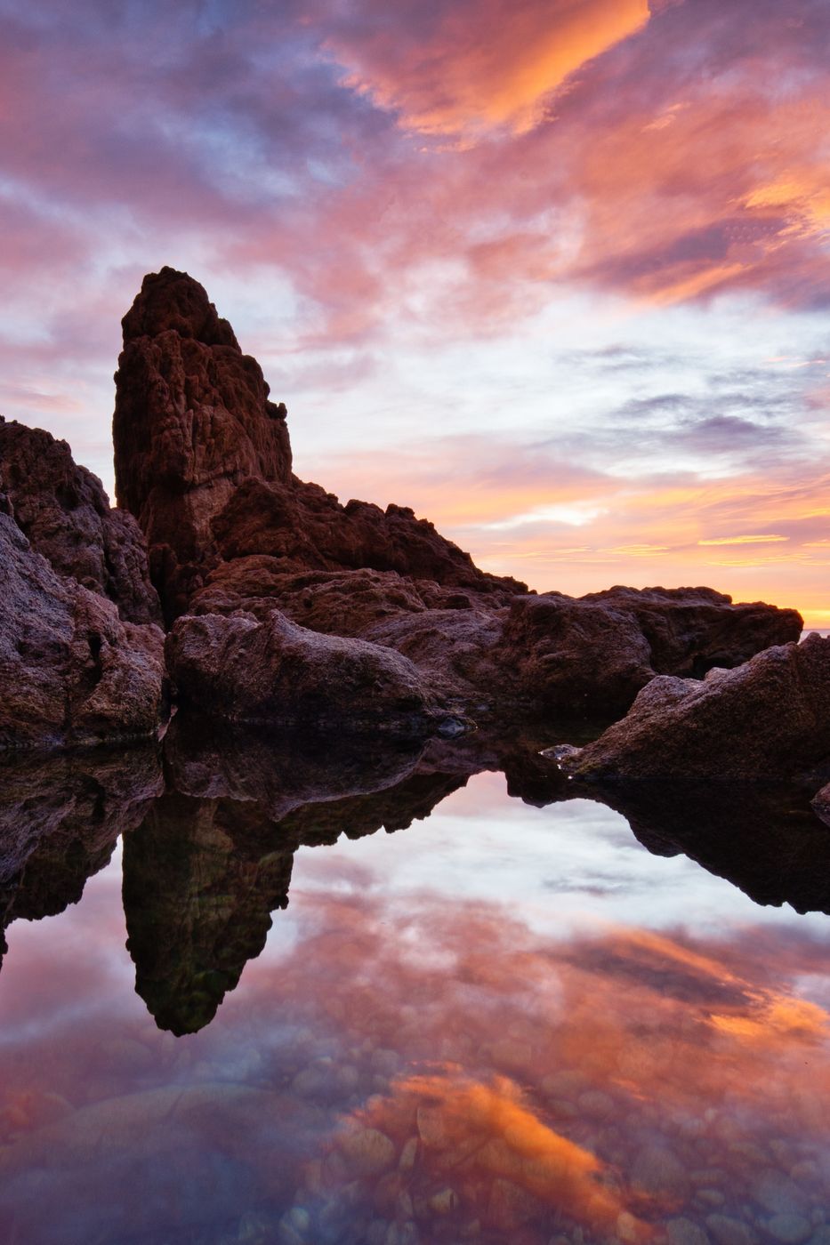 Mirror Pool near Cala el Golfet, Spain