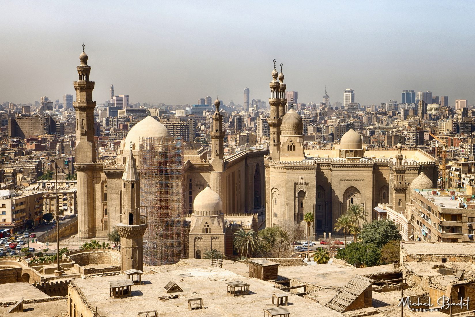 Mosque Al-Rifa'i & Sultan Hassan from Citadel of Saladin, Egypt