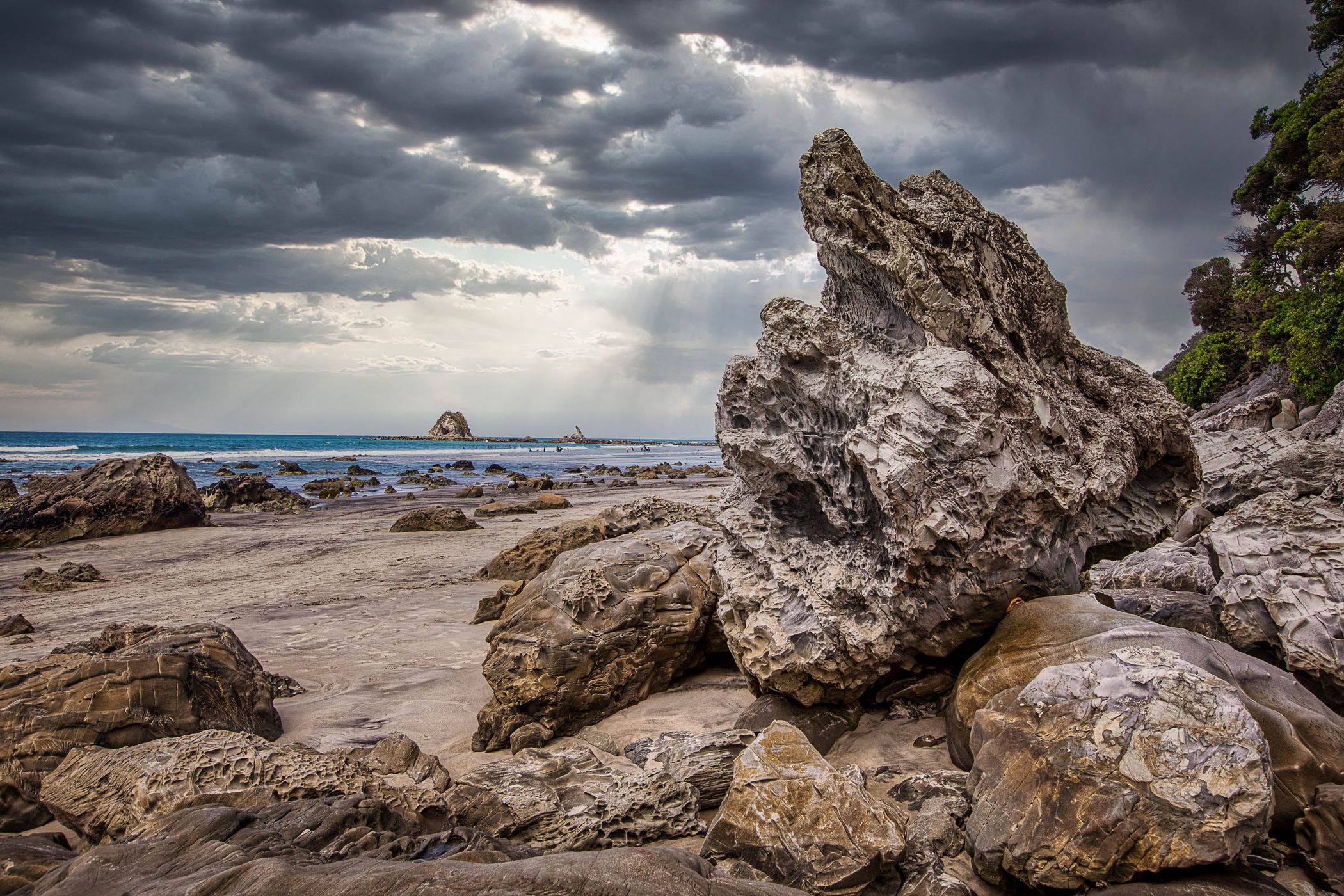 rock on beach, Mangawhai Heads , North Island, New Zealand