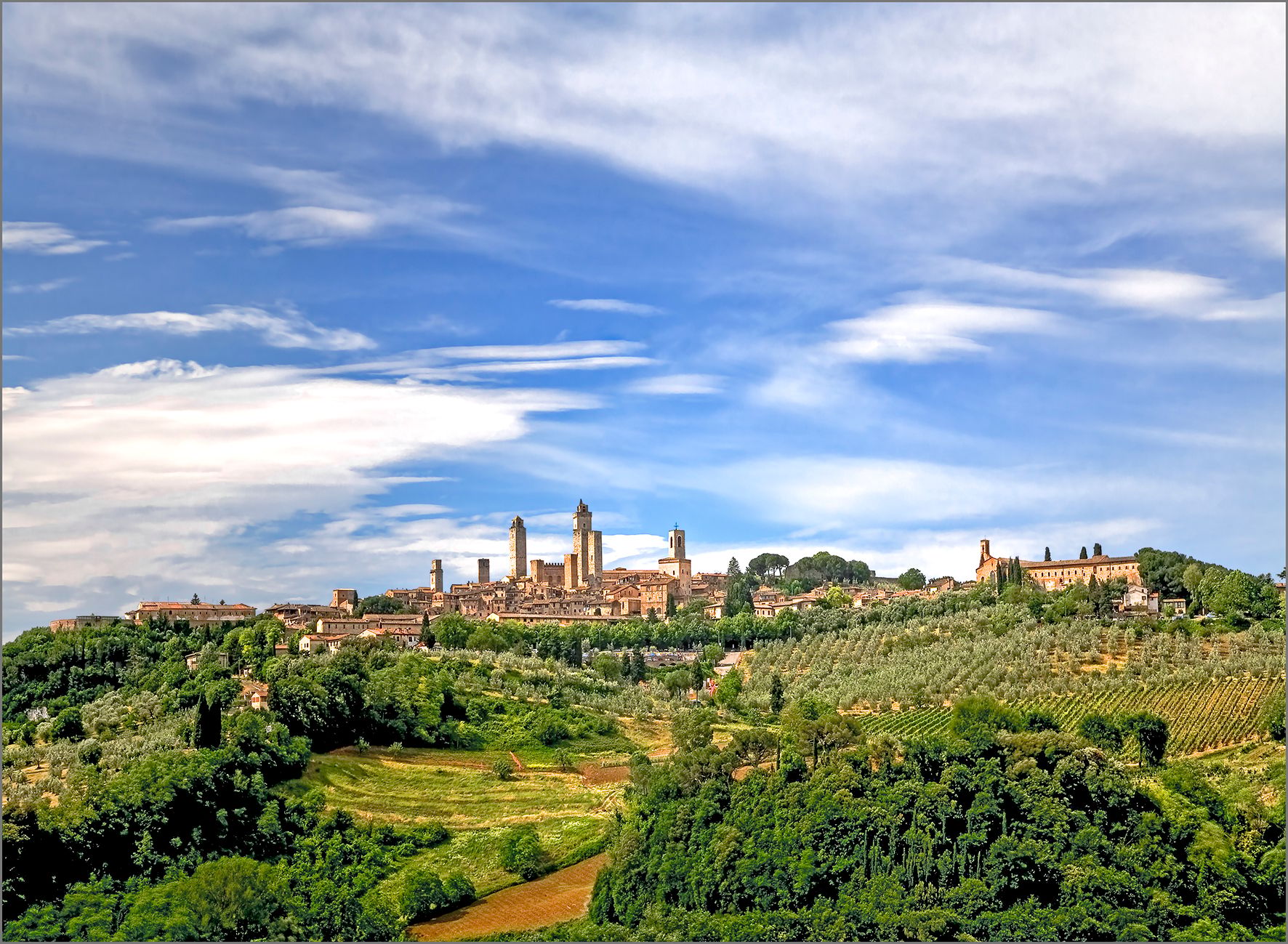 San Gimignano (southern view), Tuscany, Italy