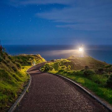 Seat and path to Cape Reinga, Nortland, New Zealand