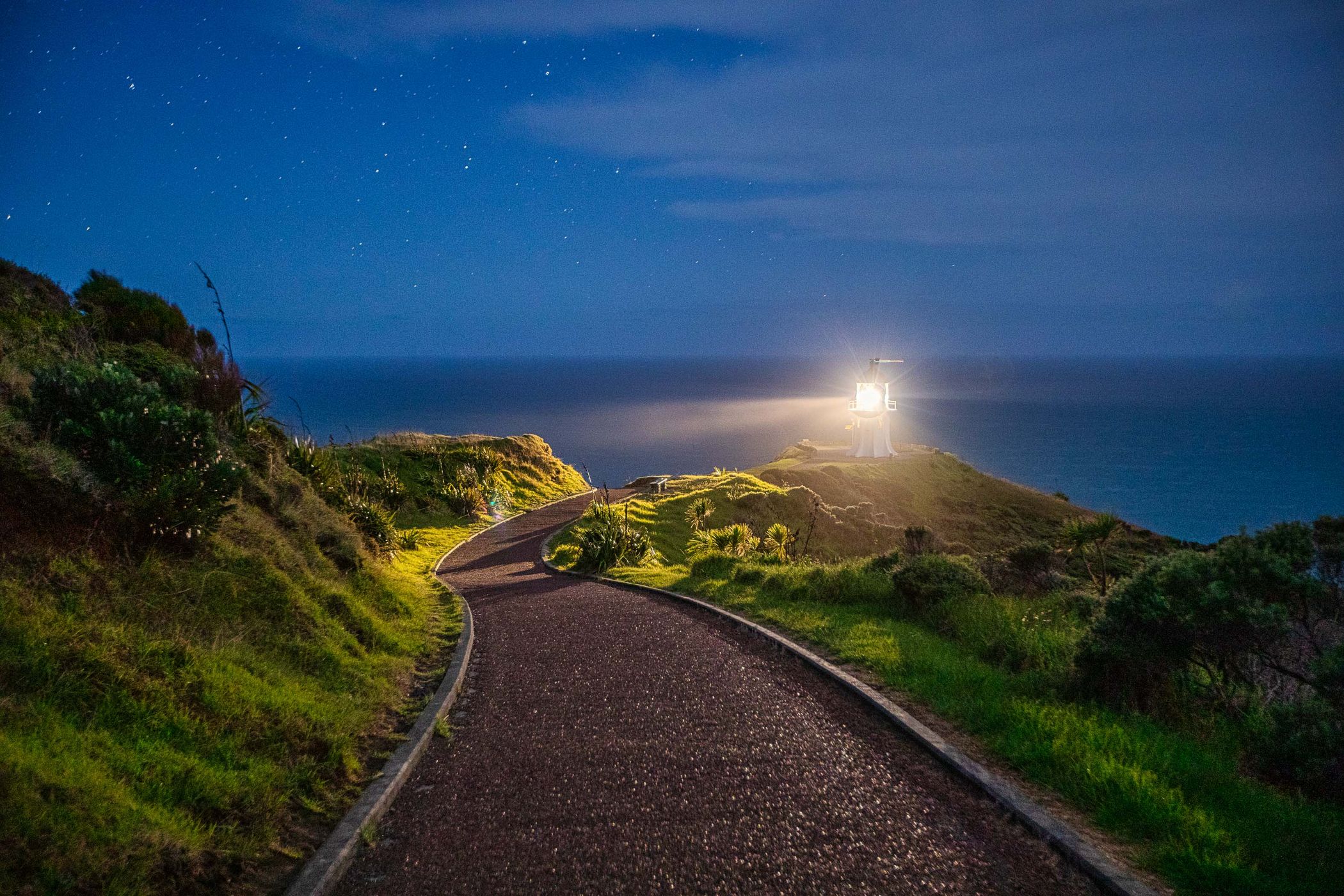 Seat and path to Cape Reinga, Nortland, New Zealand