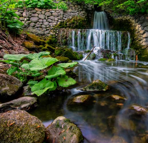 Small waterfall near Varna mansion.