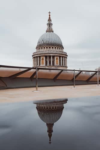 Reflection of St Paul's Cathedral, London