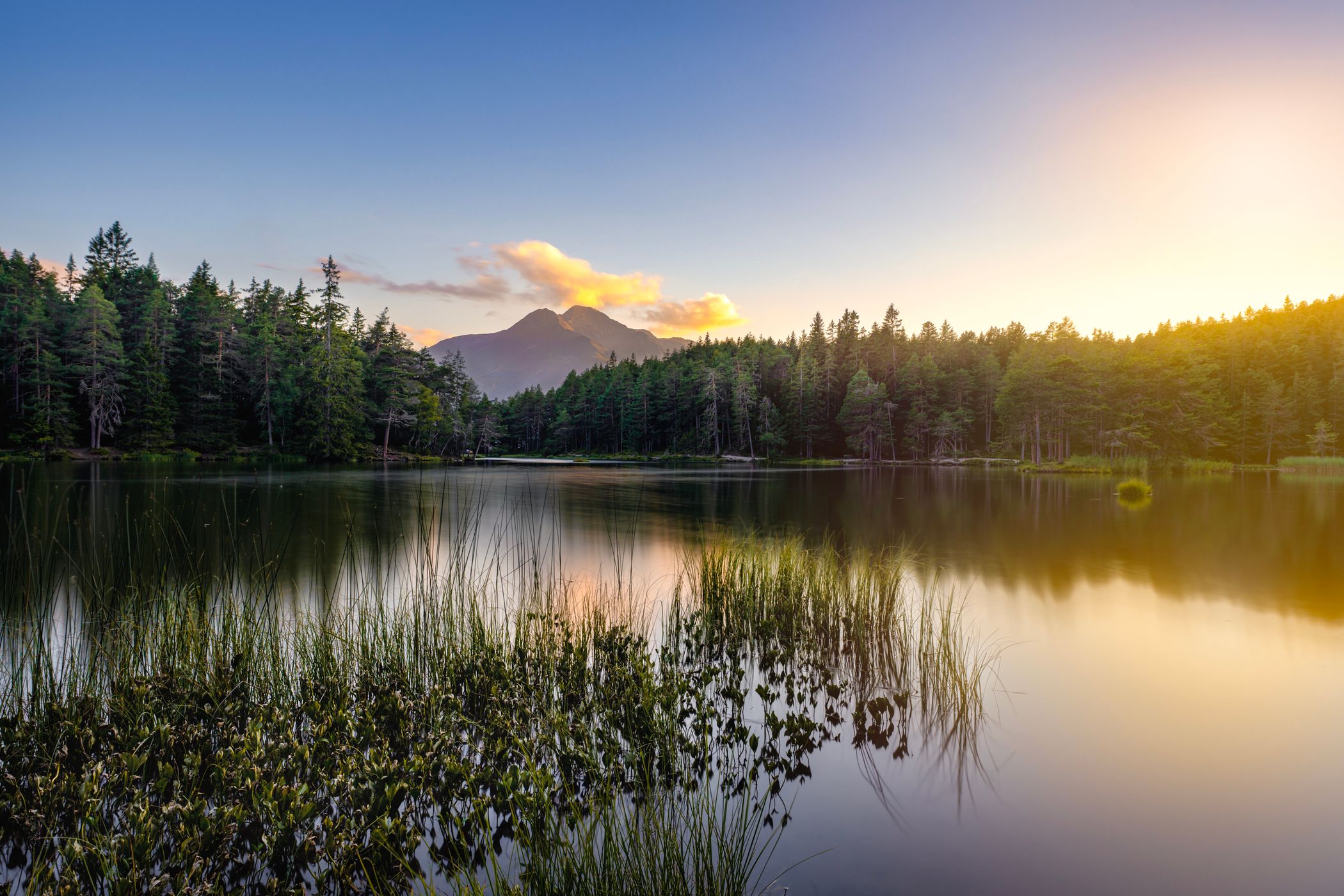 Sunrise at Lake Möserer, Austria