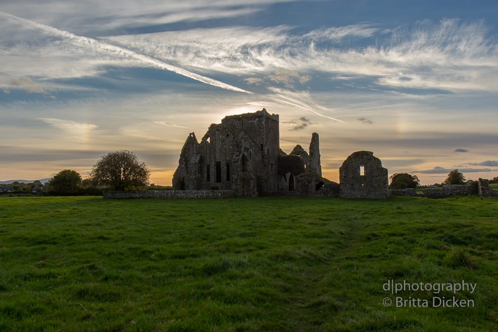 Sunset at Hore Abbey, Ireland
