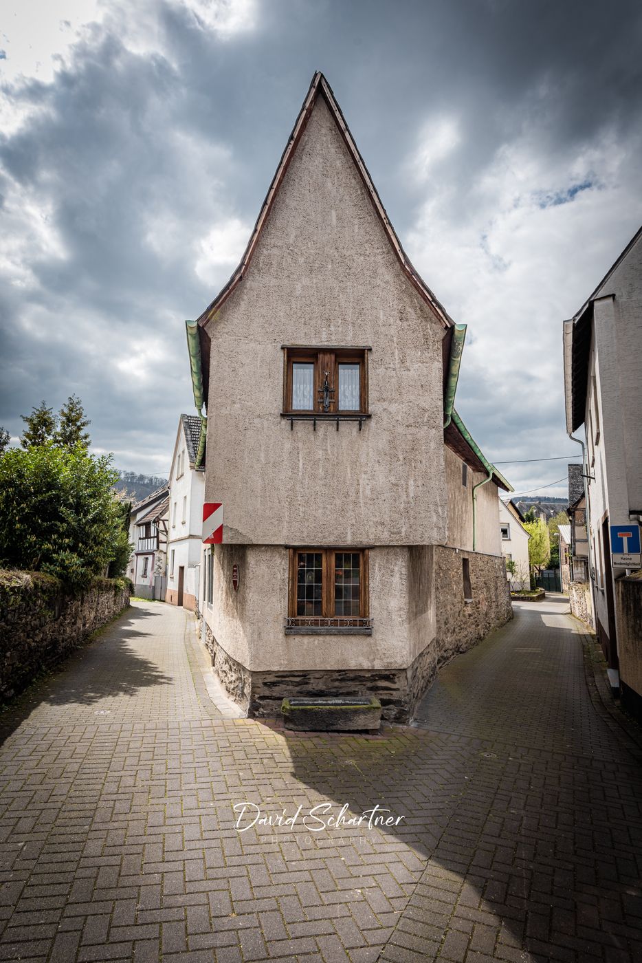 The narrow streets of Leutesdorf, Germany