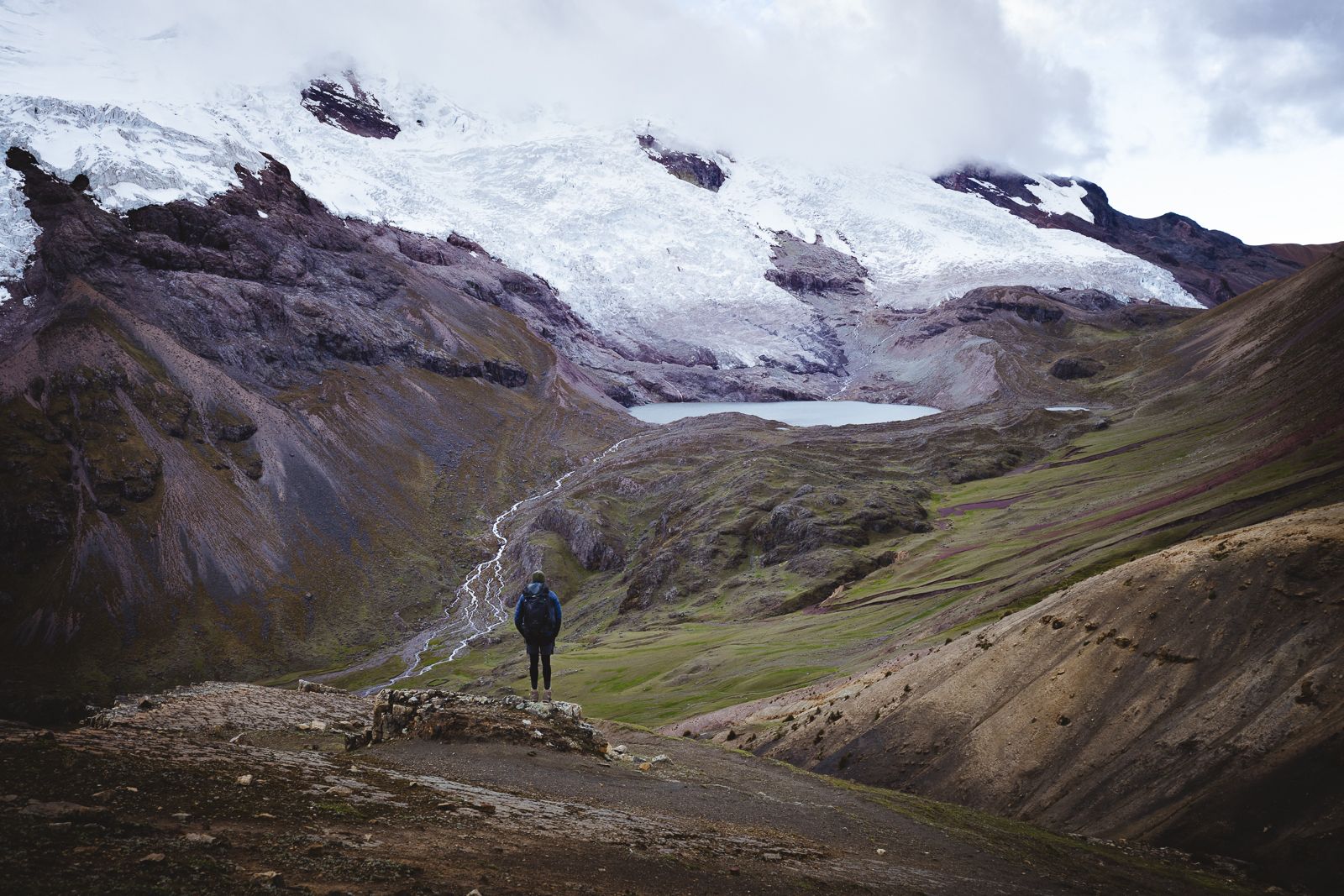 Unknown glacier lake, Ausangate, Peru