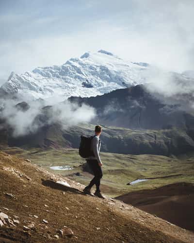 View to Ausangate, Vinicunca Rainbow Mountain