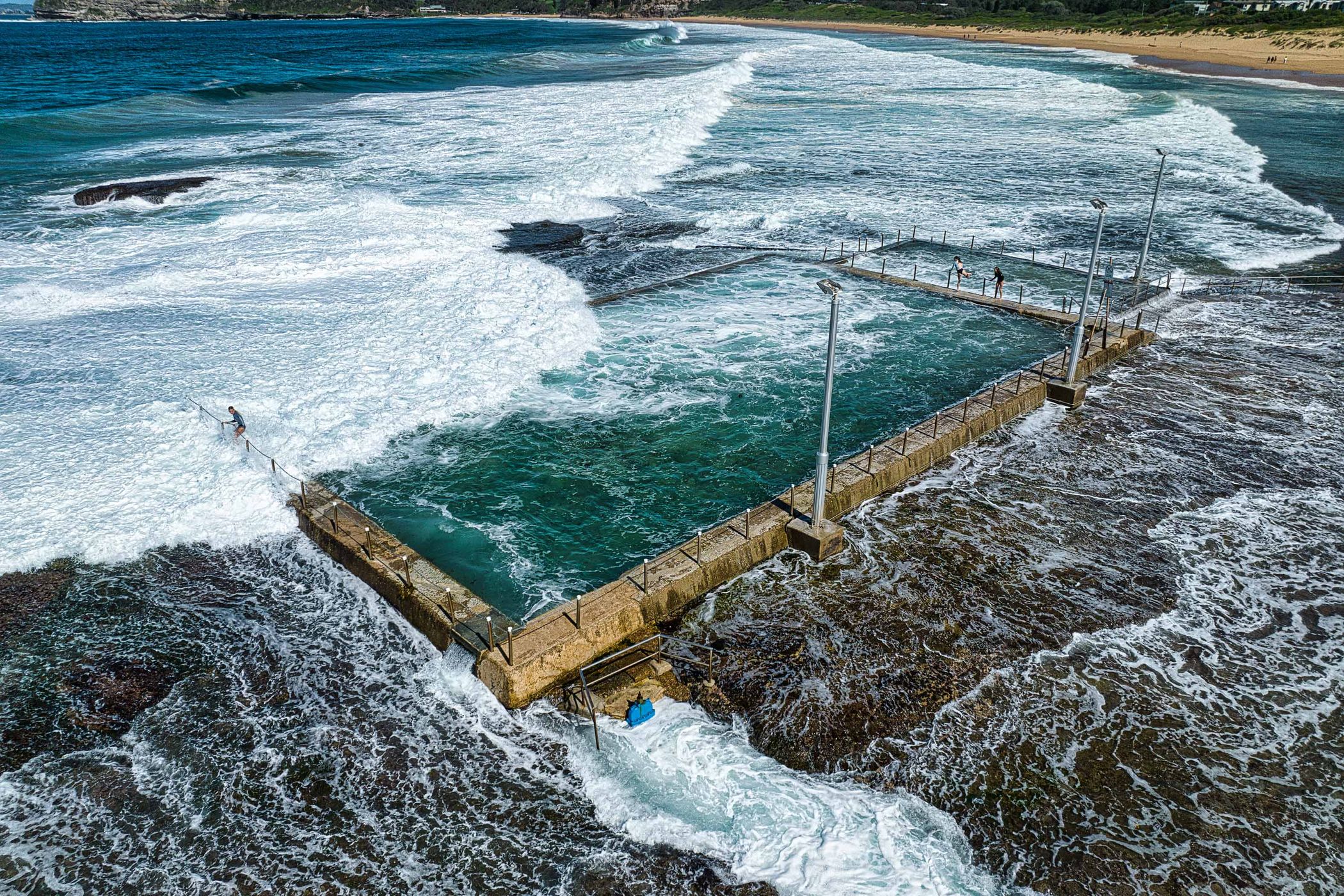 Waves, Mona Vale Pool, Mona Vale, Northern Beaches, Australia
