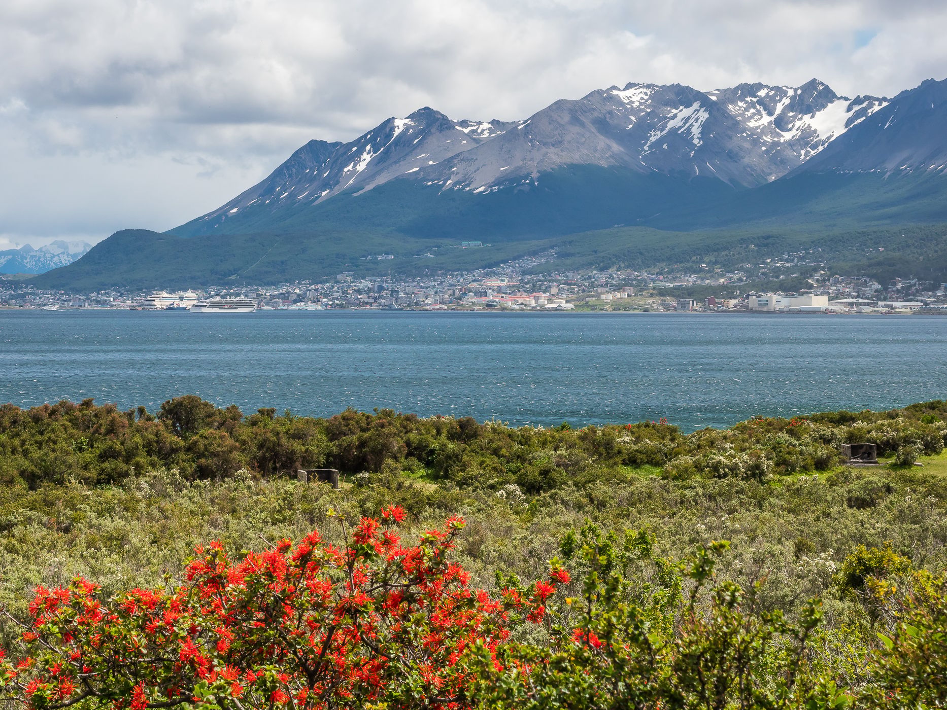 Beacon Escarpados at the Beagle Channel, Argentina