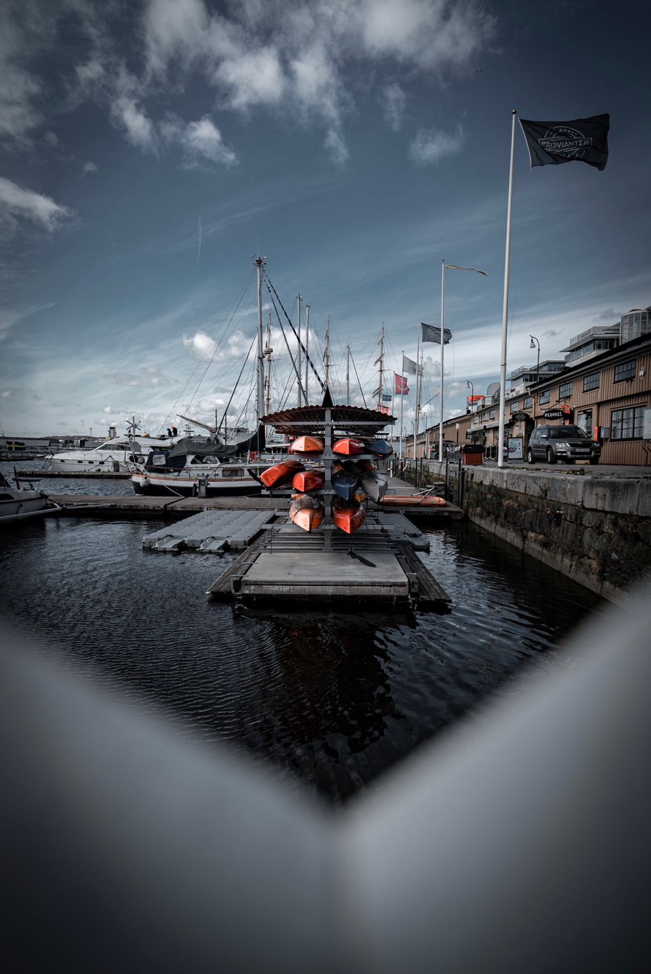Boats in Harbour of Gothenburg, Sweden