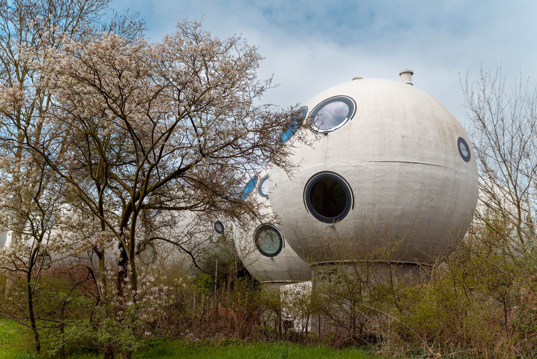 Bowling ball or bulb or bullet houses. Bolwoningen, Netherlands