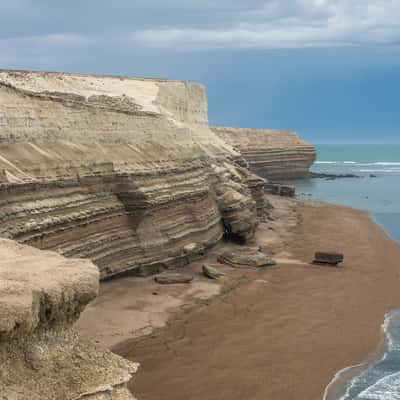 Cliffs northeast of the Cabo Curioso Lighthouse, Argentina