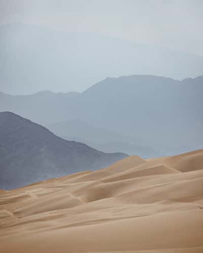 Dunes and mountain range near Berlanes