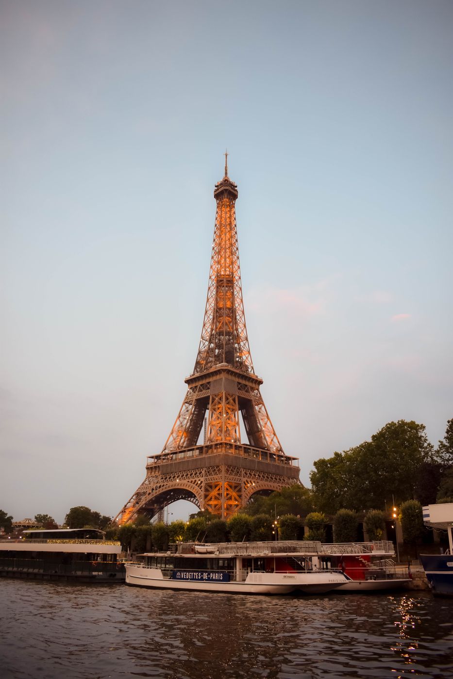 Eiffel Tower from Seine River, France