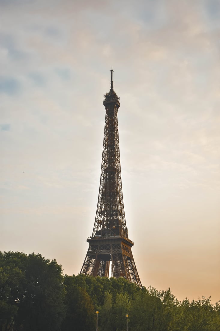 Eiffel Tower from Seine River, France