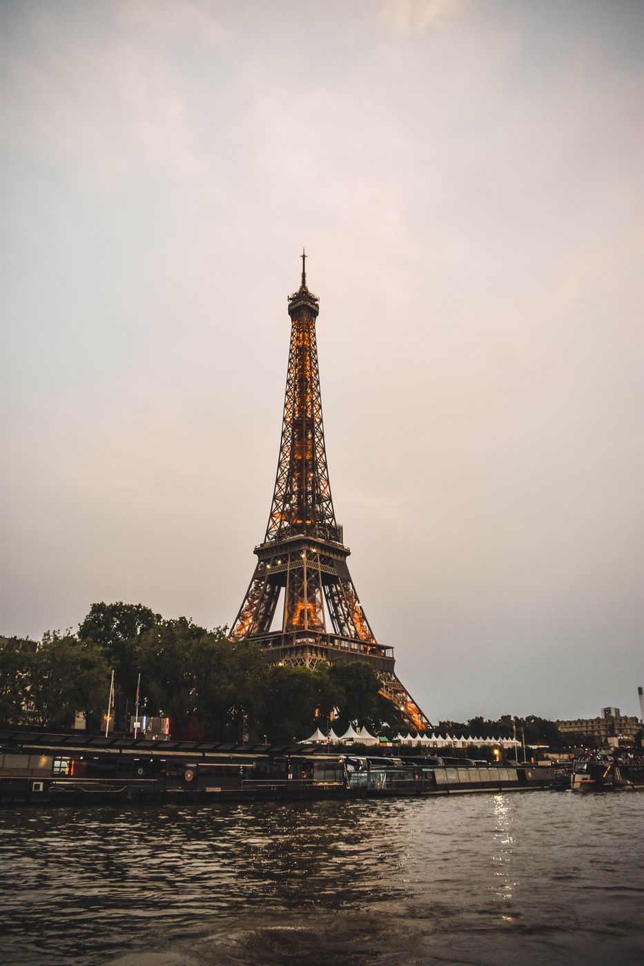 Eiffel Tower from Seine River, France