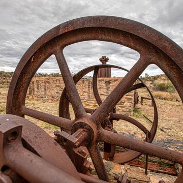 Fly Wheel, Arltunga Historical Reserve, Northern Territory, Australia