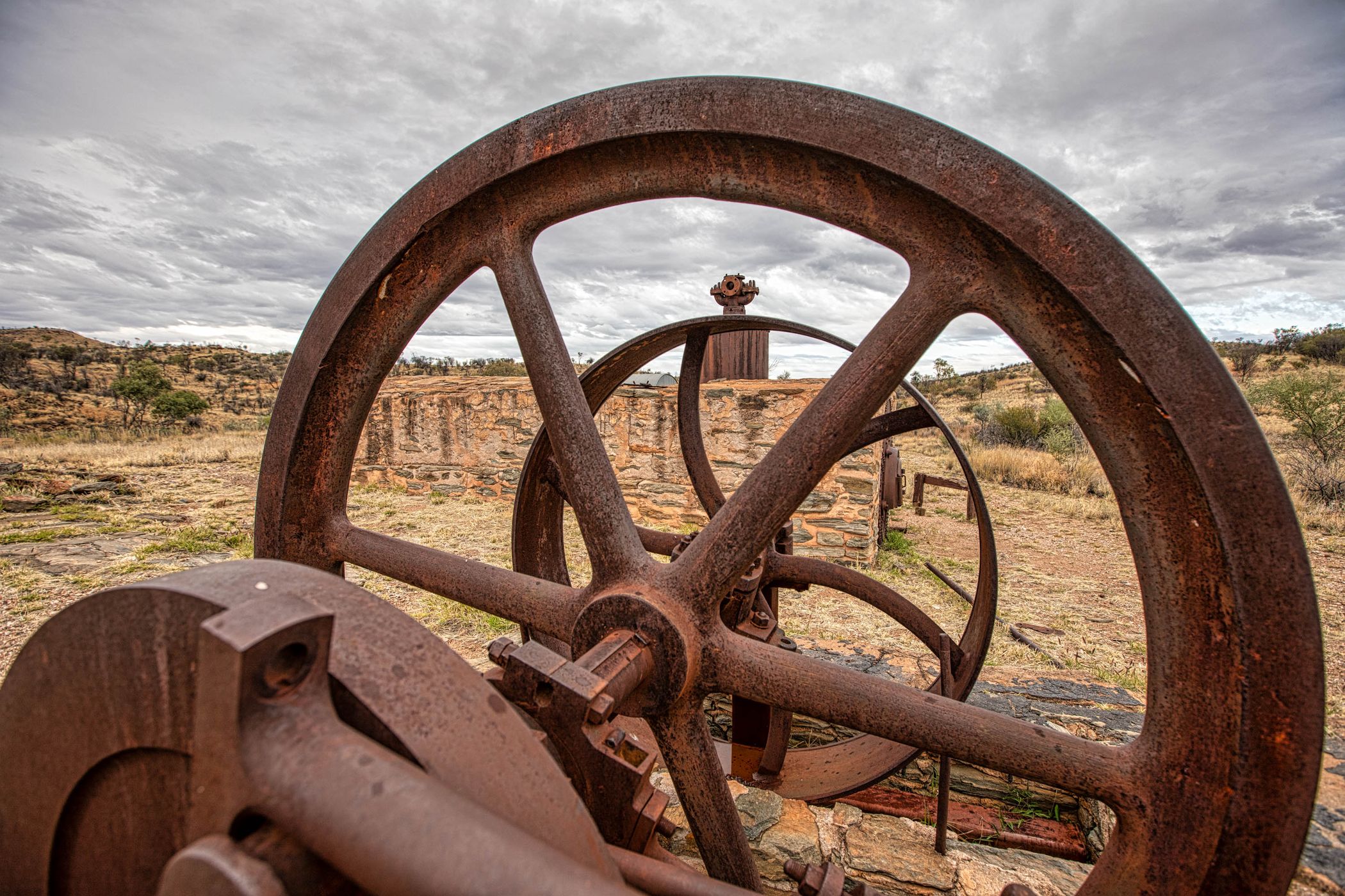 Fly Wheel, Arltunga Historical Reserve, Northern Territory, Australia