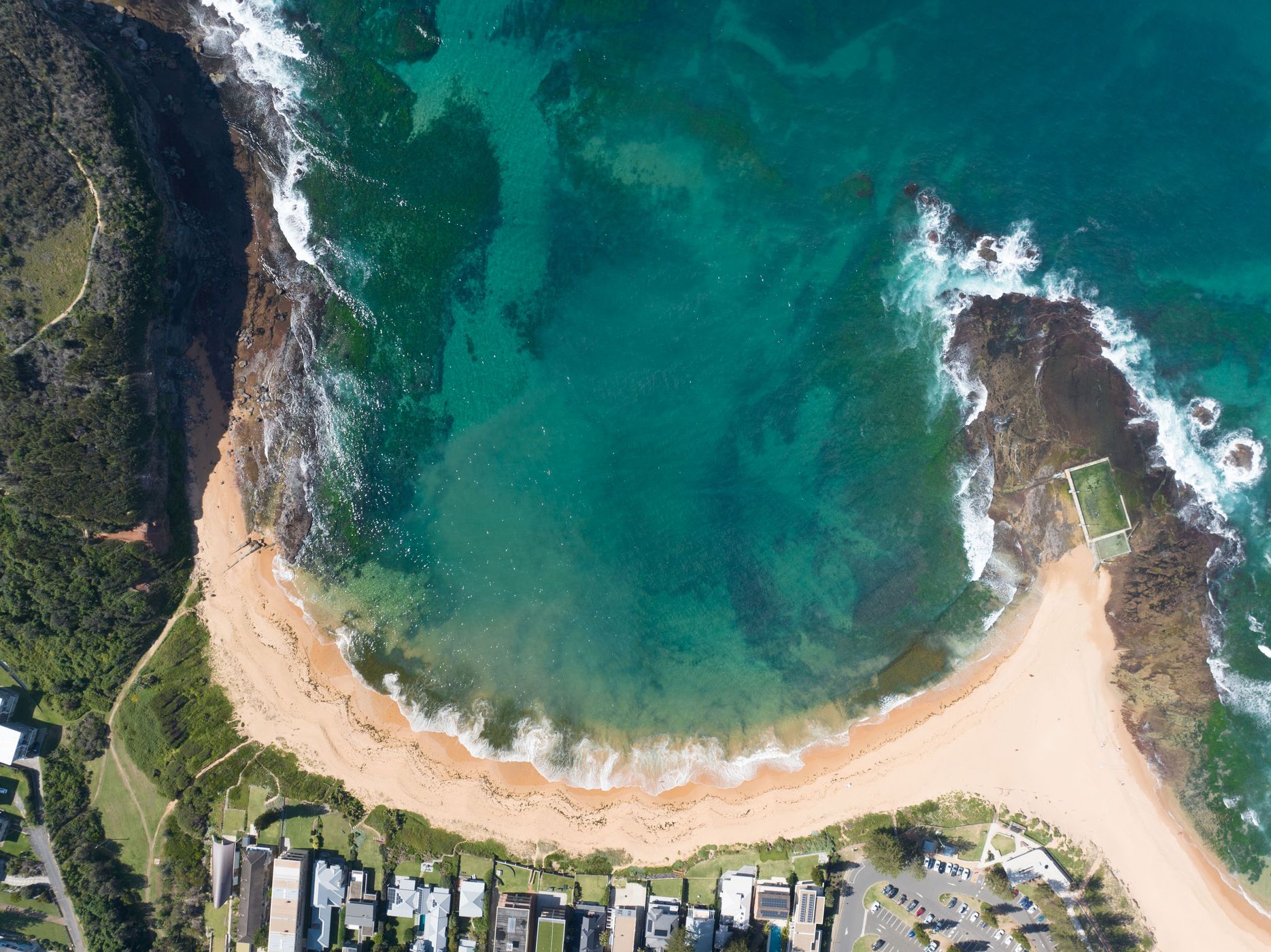 From above Bongin Bongin Bay, Mona Vale, Sydney, Australia