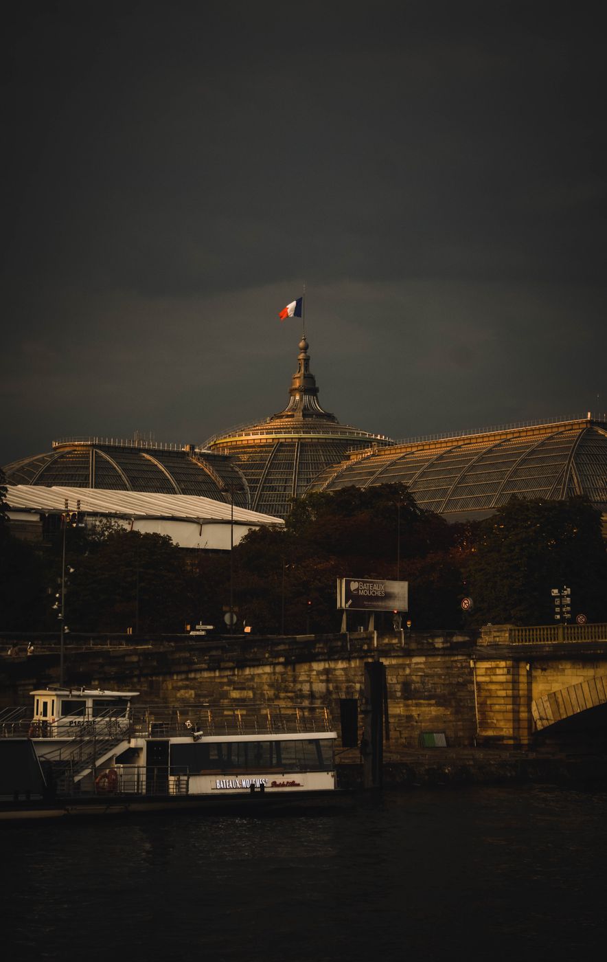 Grand Palais, Paris from Seine River, France