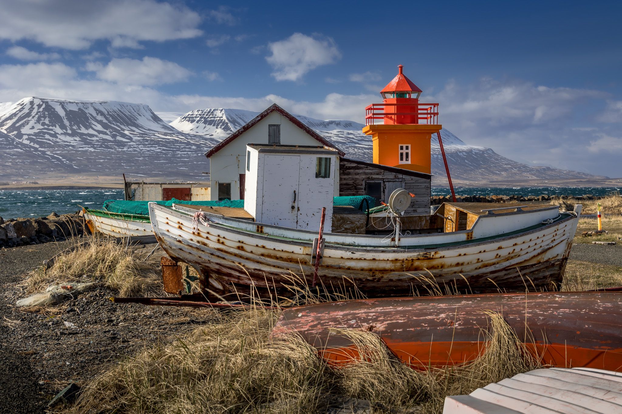 Lighthouse in Svalbardseyri, Iceland
