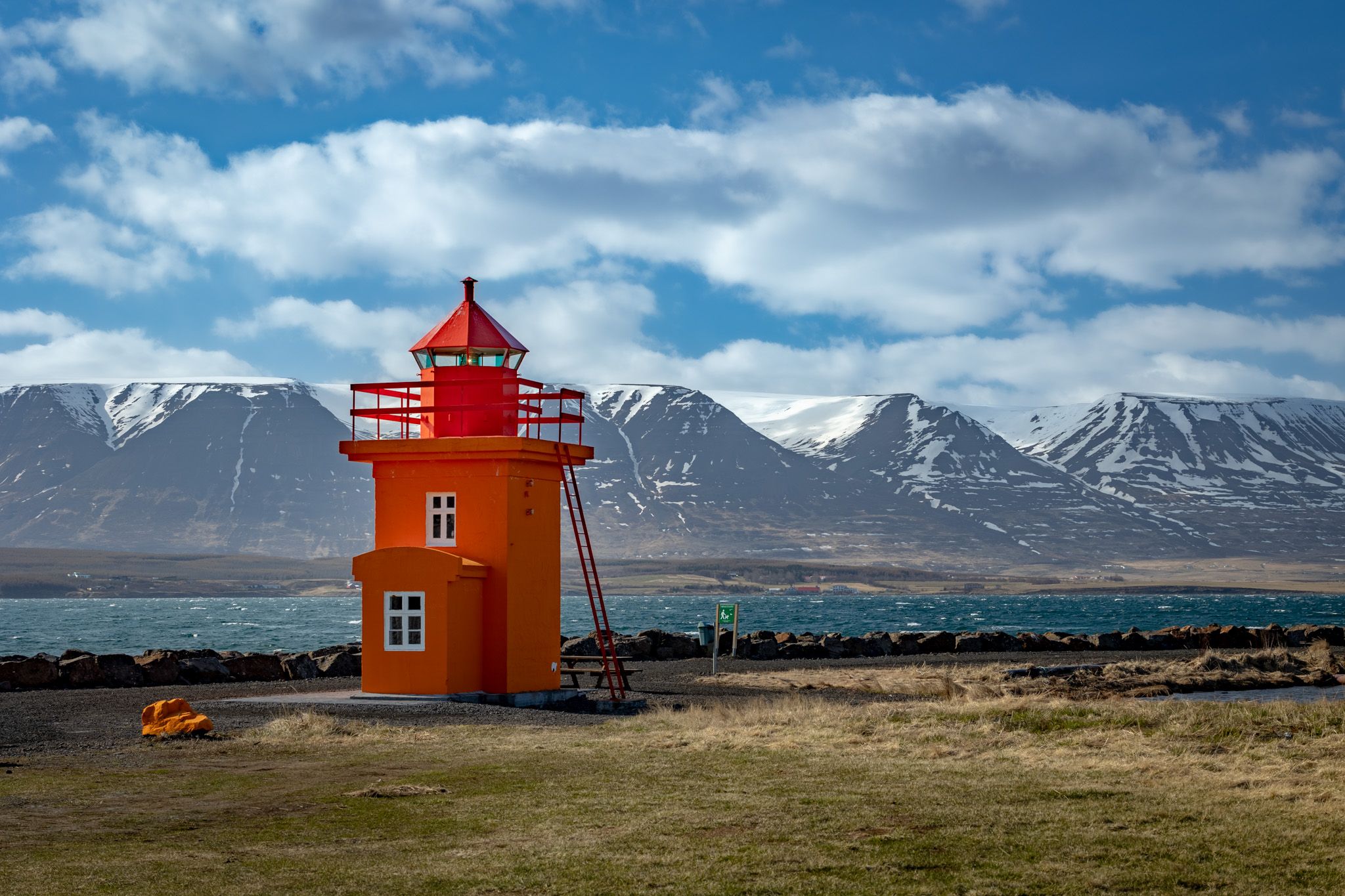 Lighthouse in Svalbardseyri, Iceland