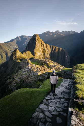 Machu Picchu, lower western terraces view
