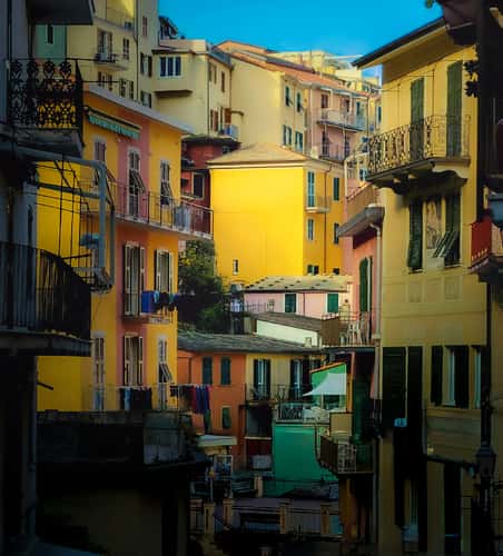Main walk way through Manarola in Cinque Terra National Park