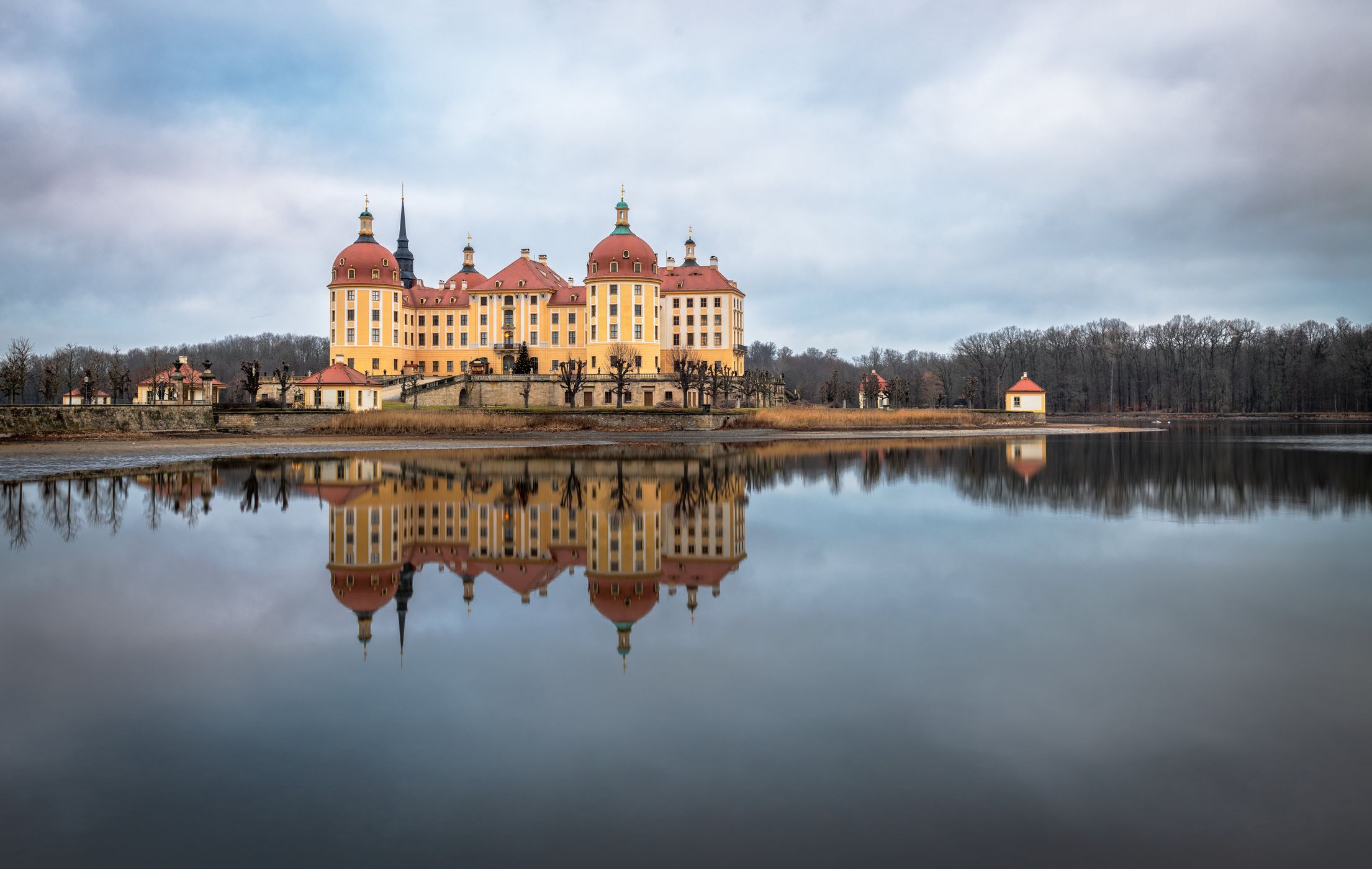 View from the Castle Pond, Moritzburg Castle, Germany
