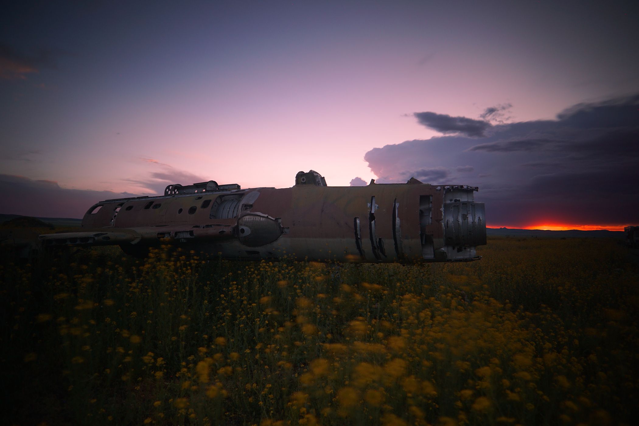 Old Sovjet Militarybase and Plane Wreck, Big Shiraki, Georgia
