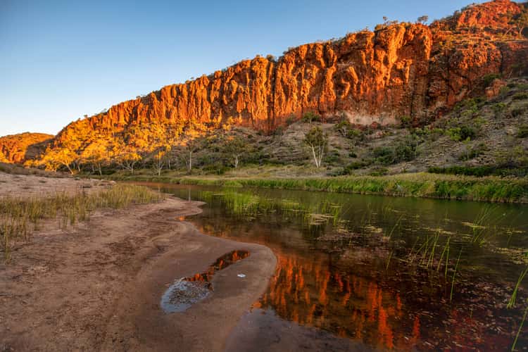 Rock escarpment, Glen Helen, Northern Territory