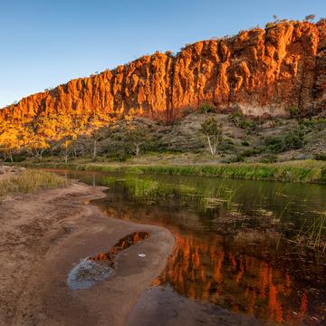 Rock escarpment, Glen Helen, Northern Territory, Australia