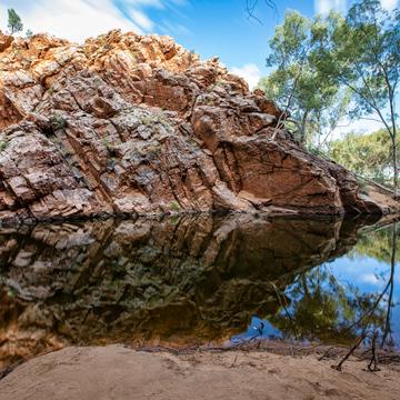 Rock reflection, Emily Gap, Alice Springs, NT, Australia