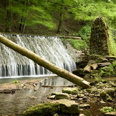 Small artificial cascade on Boiron, Switzerland