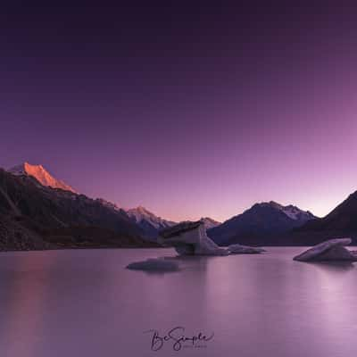 South end of Tasman Lake, New Zealand