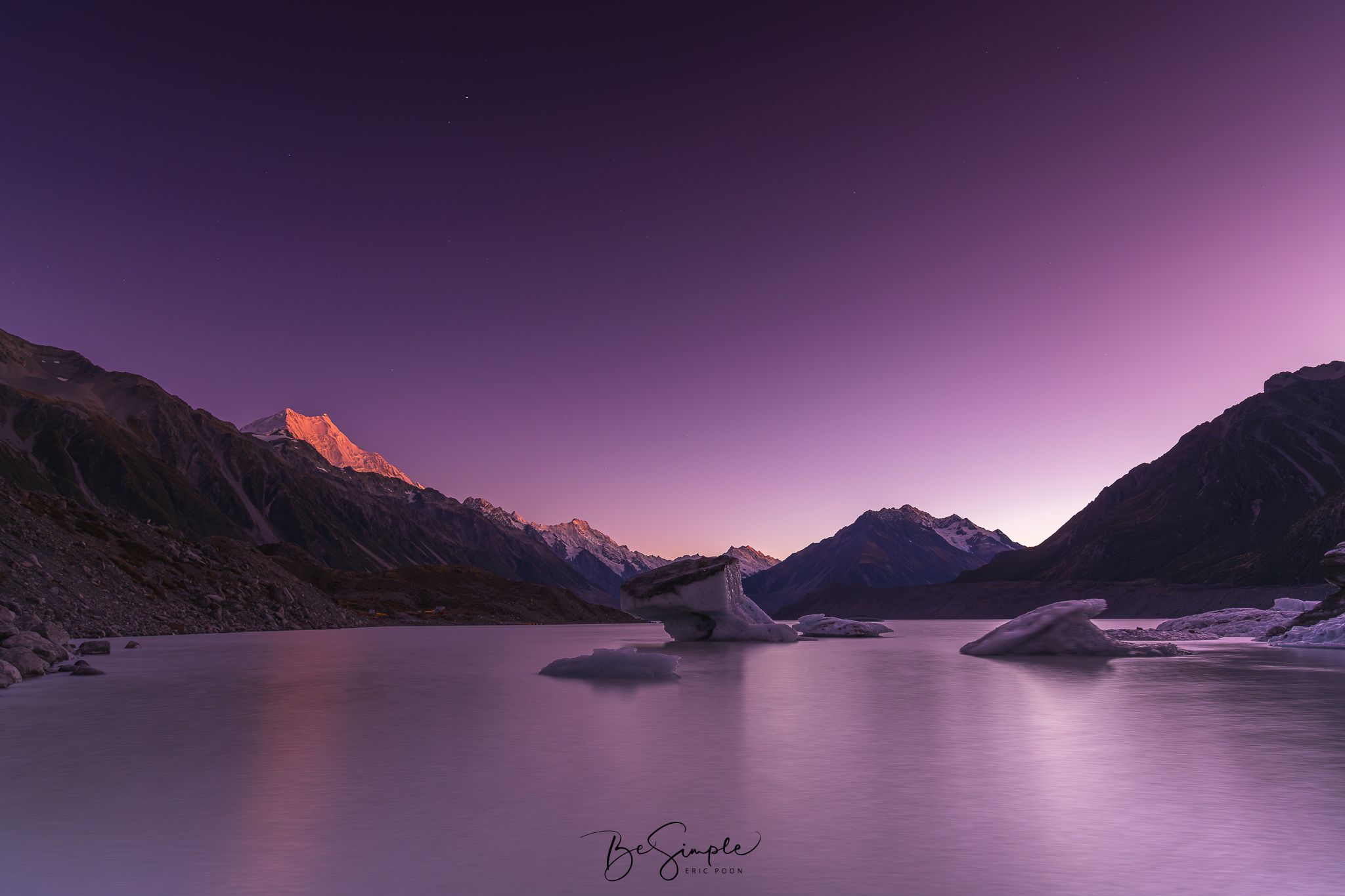 South end of Tasman Lake, New Zealand
