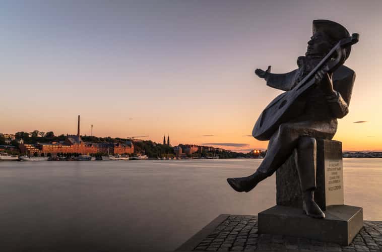 Statue of Evert Taube ,Stockholm