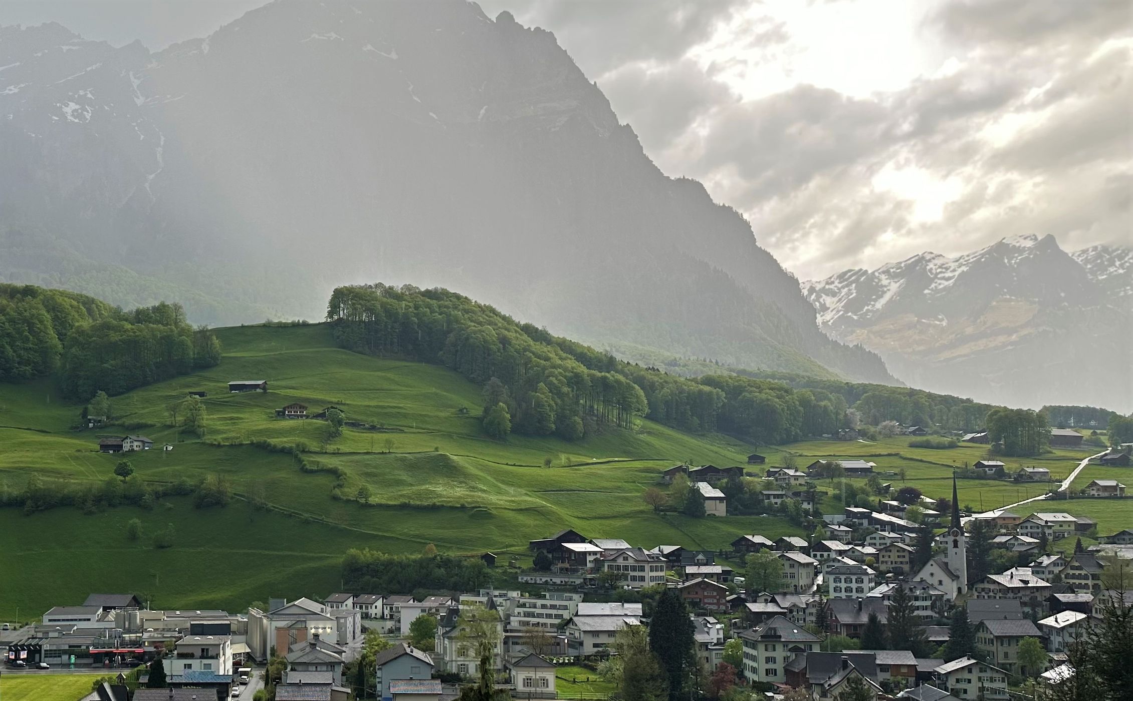 View on Mitlödi/GL, Switzerland