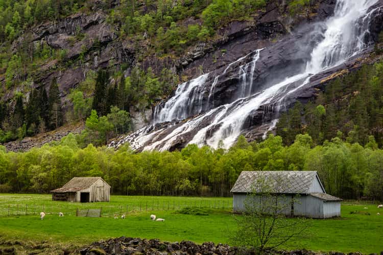 View to Vidfossen