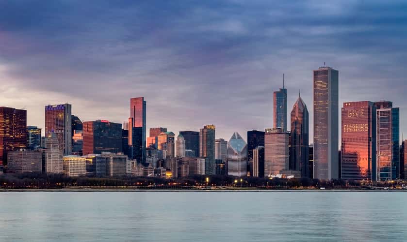 Skyline of Chicago from Adler Planetarium