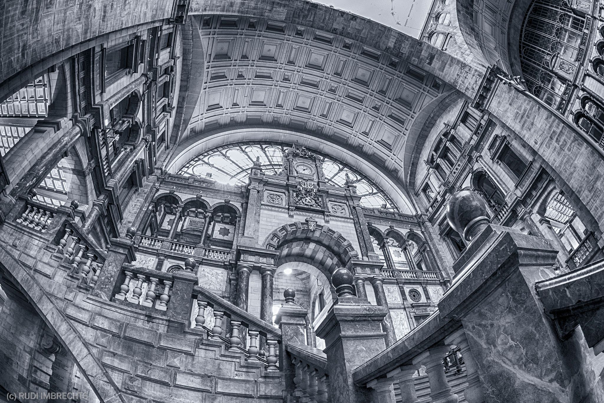 Entrance hall from the Central Station of Antwerp, Belgium
