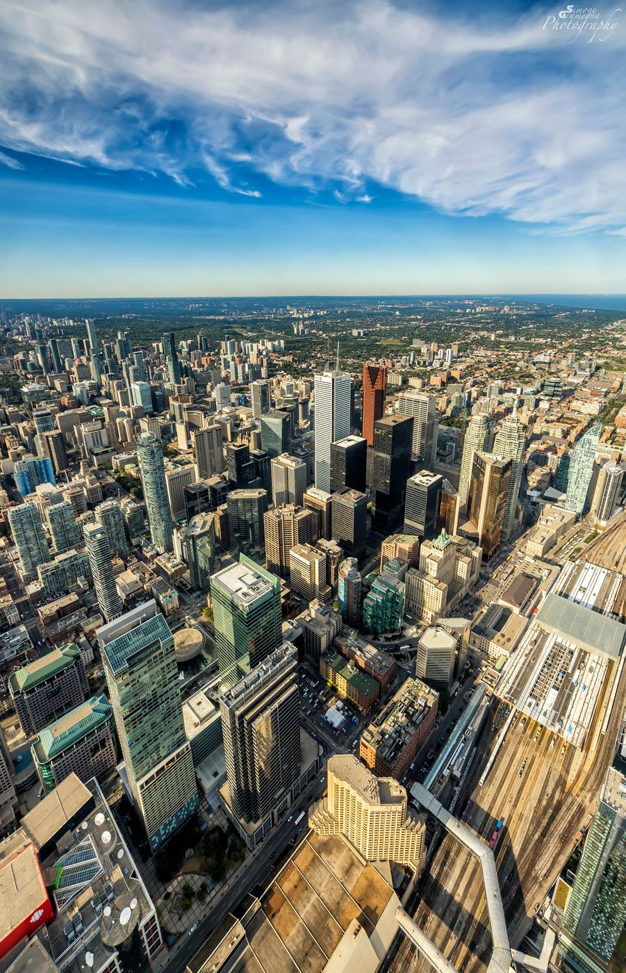 CN Tower behind Rogers Centre, Toronto, Canada