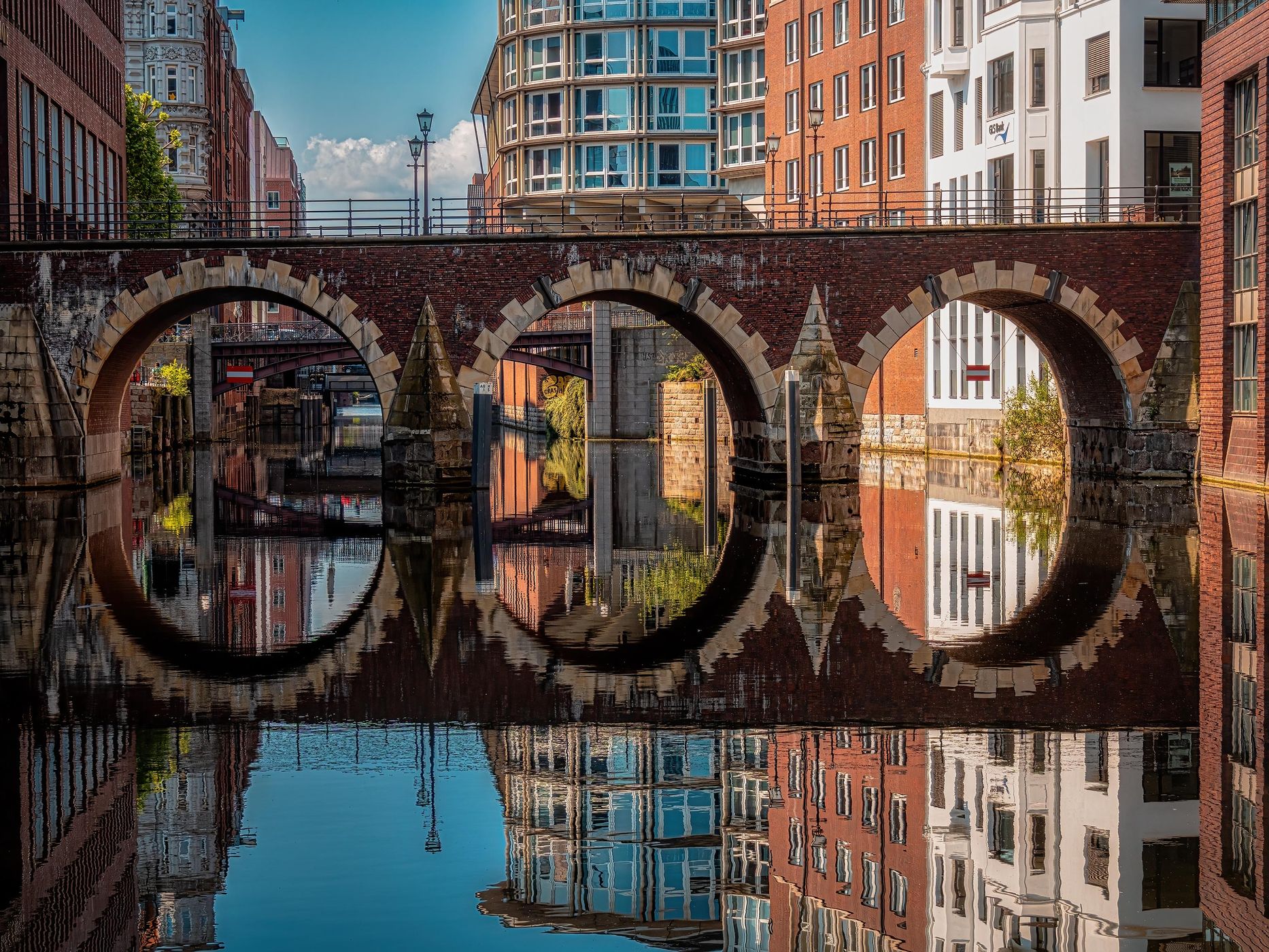 Ellentorsbrücke from Stadthausbrücke, Hamburg, Germany