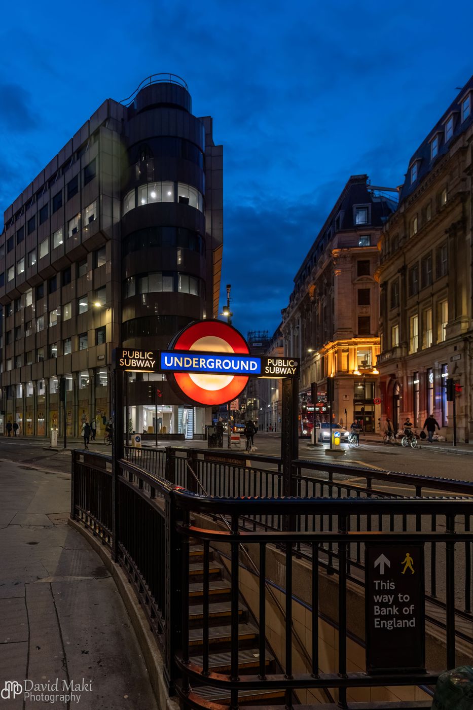 Entrance to the London Underground, United Kingdom