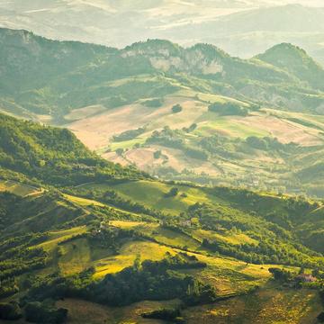 Fields view from San Marino, San Marino