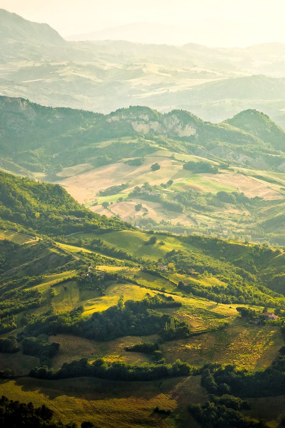 Fields view from San Marino, San Marino