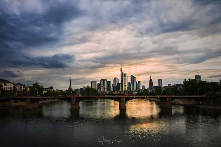 View from the Flößerbrücke, Frankfurt am Main