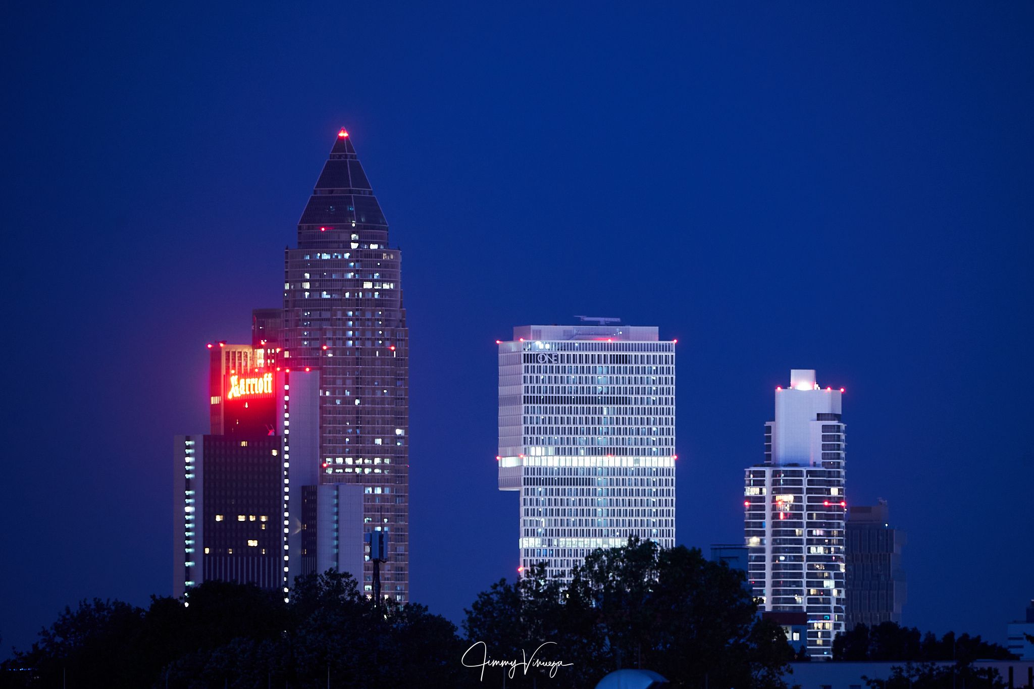 Frankfurt Skyline from the Praunheim, Germany